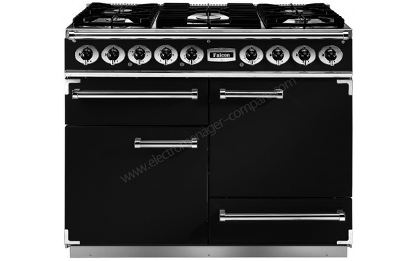 FALCON PKR 1092 Deluxe DF Noir Chrom&eacute;e Brillantes - Vue de face