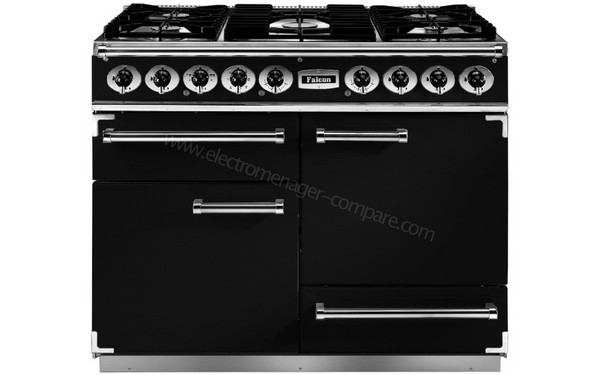 FALCON PKR 1092 Deluxe DF Noir Chrom&eacute;e Mates - Vue de face