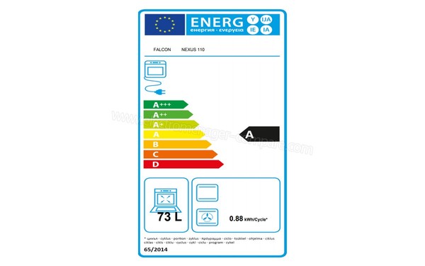 FALCON Nexus 110 Induction Inox - Etiquette &eacute;nerg&eacute;tique four 3