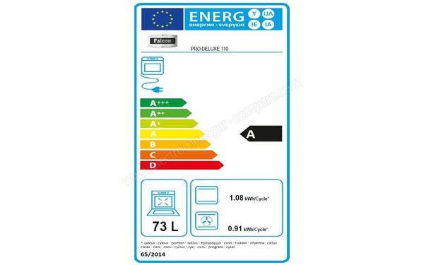 FALCON Professional Deluxe 110 DF Cr&egrave;me Chrom&eacute; - Etiquette &eacute;nerg&eacute;tique four 2