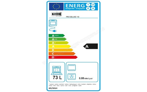 FALCON Professional Deluxe 110 DF Noir Chrom&eacute; - Etiquette &eacute;nerg&eacute;tique four 3