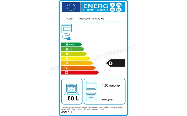 FALCON Professional Plus 110 Induction Cr&egrave;me - Etiquette &eacute;nerg&eacute;tique four 2