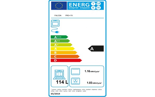 FALCON Professional Plus FX 90 Induction Cr&egrave;me - &Eacute;tiquette &eacute;nergie