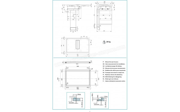FALMEC QUANTUMPRO3420 - Dimensions