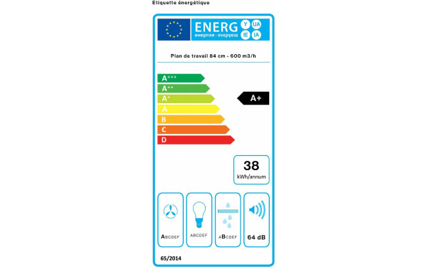 FALMEC QUANTUMPRO3421 - &Eacute;tiquette &eacute;nergie