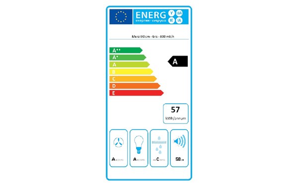 FALMEC QUASARV1441 - &Eacute;tiquette &eacute;nergie