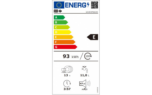 FAR LV13C37G21IX - &Eacute;tiquette &eacute;nergie v2