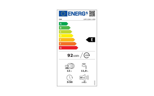 FAR LVIF1120A++49M - &Eacute;tiquette &eacute;nergie v2