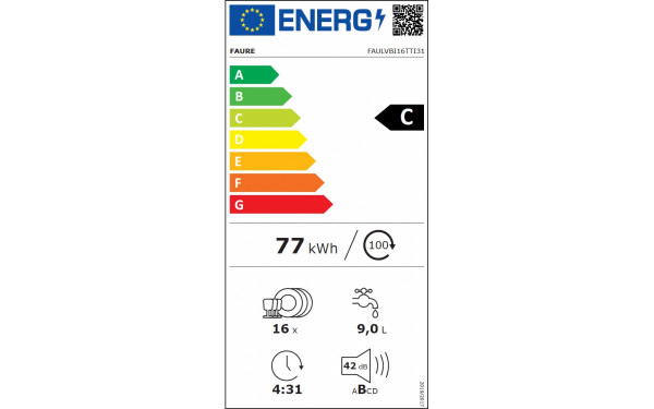 FAURE FAULVBI16TTI31 - &Eacute;tiquette &eacute;nergie v2
