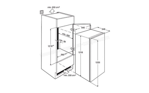 FAURE FBA23027SV - Sch&eacute;ma d'encastrement