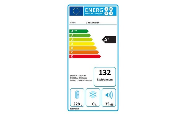 FAURE FBA23027SV - &Eacute;tiquette &eacute;nergie