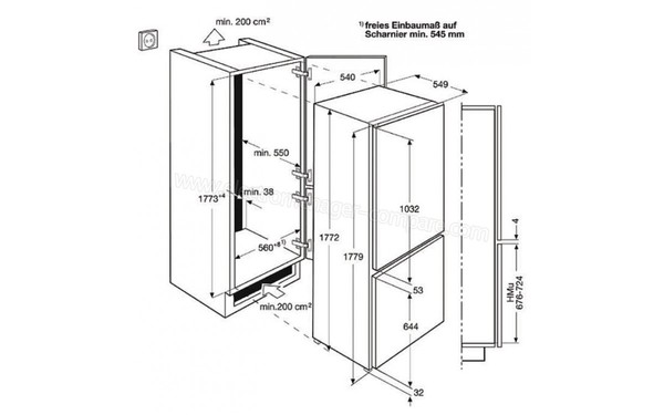 FAURE FBB28441SA - Sch&eacute;ma d'encastrement