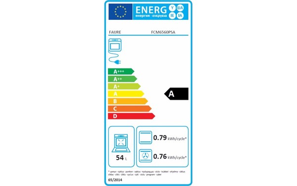 FAURE FCM6560PSA - &Eacute;tiquette &eacute;nergie