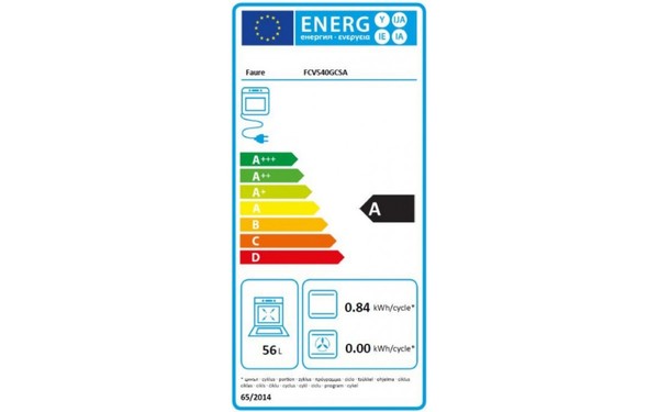 FAURE FCV540GCSA - &Eacute;tiquette &eacute;nergie