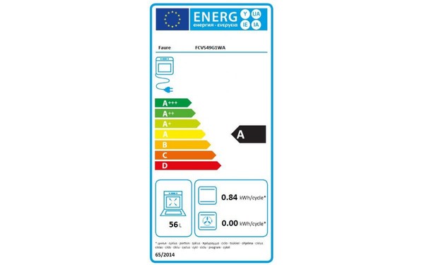FAURE FCV549G1WA - &Eacute;tiquette &eacute;nergie