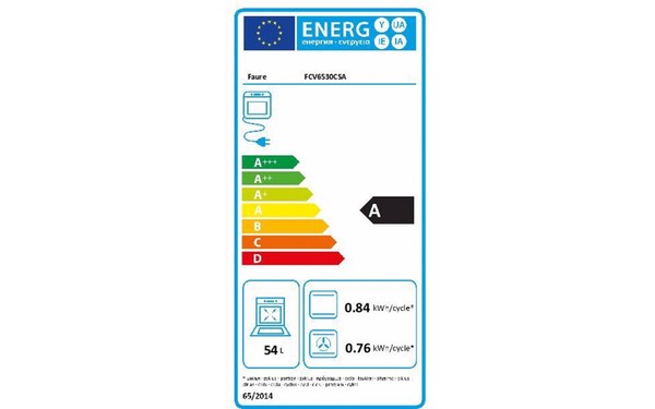 FAURE FCV6530CSA - &Eacute;tiquette &eacute;nergie