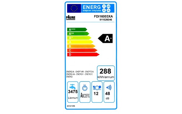 FAURE FDI16003XA - &Eacute;tiquette &eacute;nergie