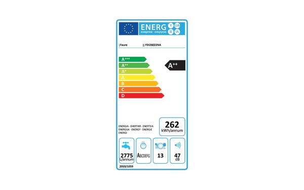 FAURE FDI26022NA - &Eacute;tiquette &eacute;nergie