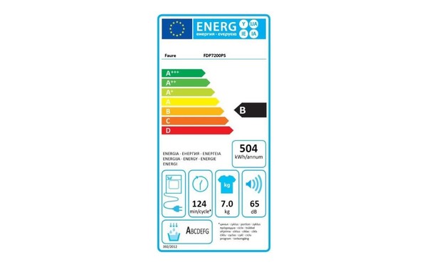 FAURE FDP7200PS - &Eacute;tiquette &eacute;nergie