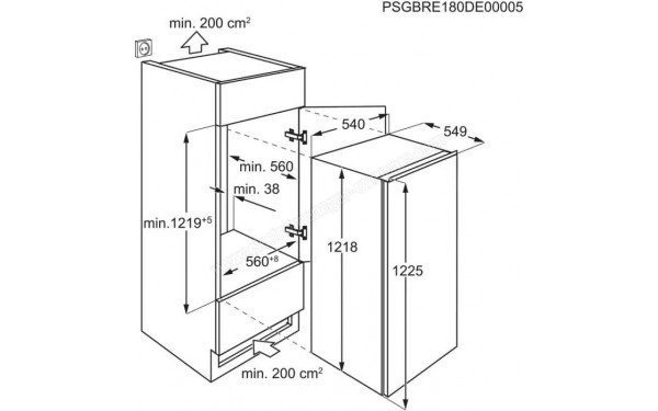 FAURE FEAN12ES1 - Dimensions