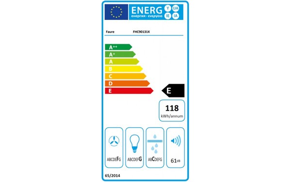 FAURE FHC90131X - &Eacute;tiquette &eacute;nergie