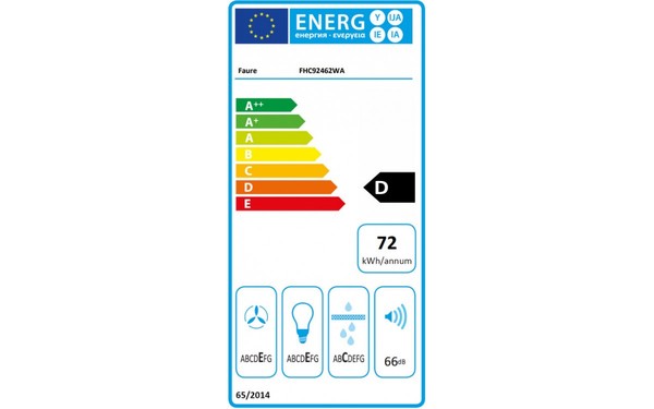 FAURE FHC92462WA - &Eacute;tiquette &eacute;nergie