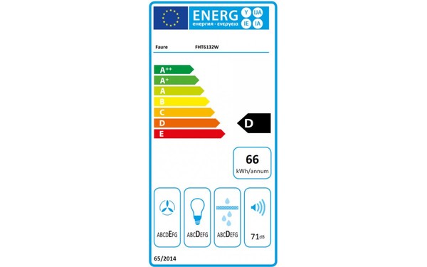 FAURE FHT6132W - &Eacute;tiquette &eacute;nergie
