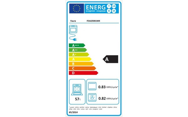 FAURE FOA25001WK - &Eacute;tiquette &eacute;nergie