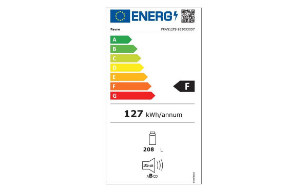 FAURE FRAN12FS - &Eacute;tiquette &eacute;nergie v2