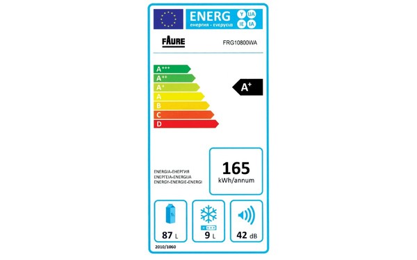 FAURE FRG10800WA - &Eacute;tiquette &eacute;nergie