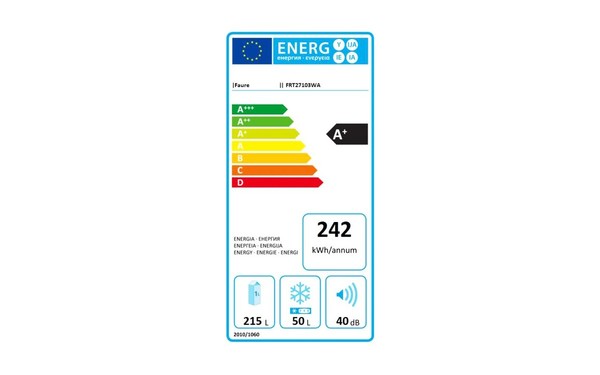 FAURE FRT27103WA 2016 - &Eacute;tiquette &eacute;nergie