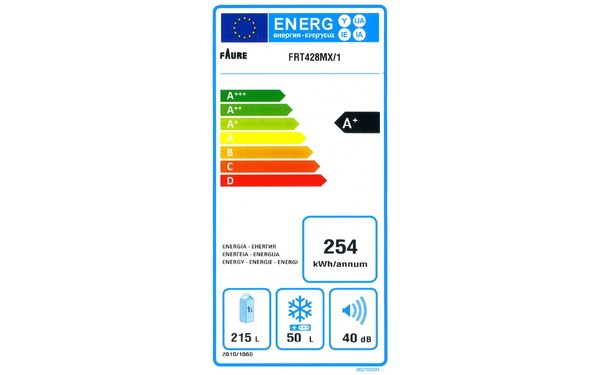 FAURE FRT428MX/1 - &Eacute;tiquette &eacute;nergie
