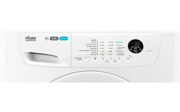 FAURE FWF10141PS - Panneau de commandes (cr&eacute;dit : Darty)