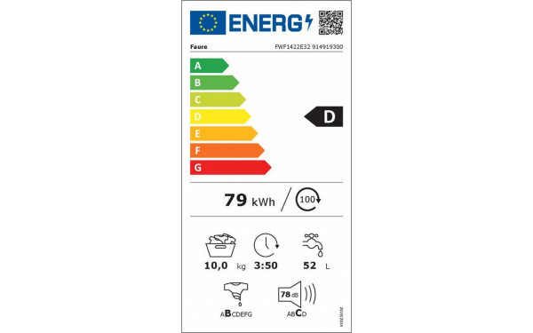 FAURE FWF1422E32 - &Eacute;tiquette &eacute;nergie v2