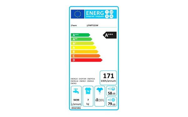 FAURE FWF7121W - &Eacute;tiquette &eacute;nergie