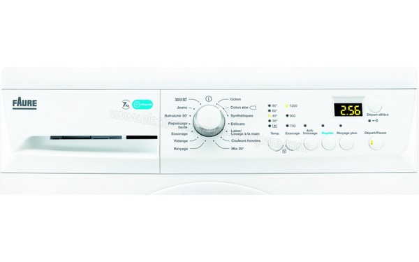 FAURE FWF7126PB - Panneau de commandes (cr&eacute;dit : Boulanger)