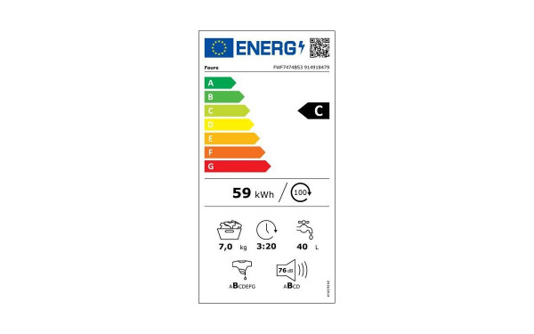 FAURE FWF7474B53 - &Eacute;tiquette &eacute;nergie v2