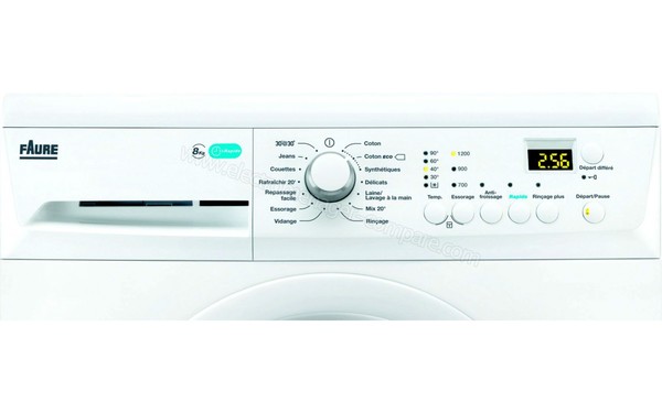 FAURE FWF8125PW - Panneau de commandes (cr&eacute;dit : Boulanger)