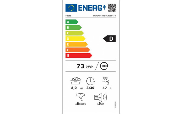 FAURE FWF8484B41 - &Eacute;tiquette &eacute;nergie v2