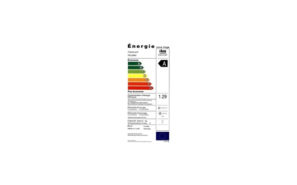FAURE FWH6145P - &Eacute;tiquette &eacute;nergie