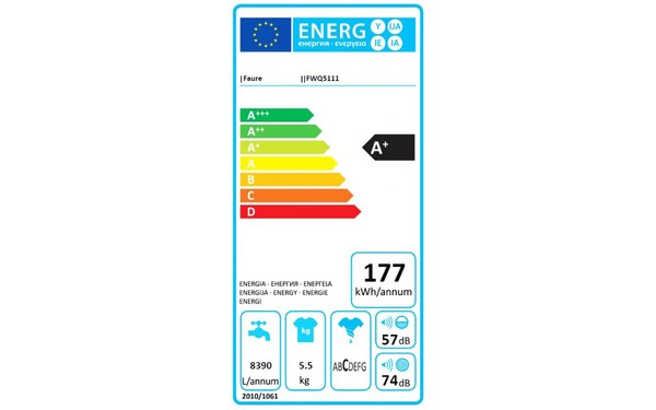 FAURE FWQ5111 - &Eacute;tiquette &eacute;nergie