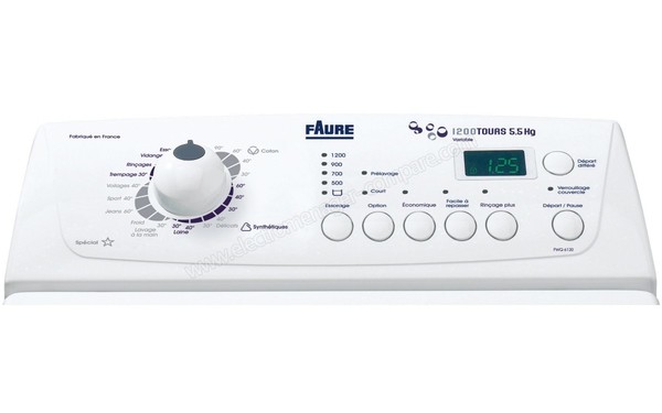FAURE FWQ6120 - Panneau de commandes