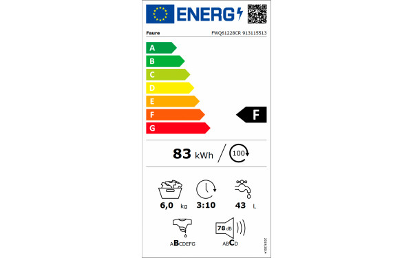 FAURE FWQ61228CR - &Eacute;tiquette &eacute;nergie v2