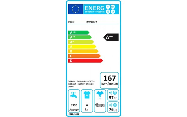 FAURE FWQ6130 - &Eacute;tiquette &eacute;nergie