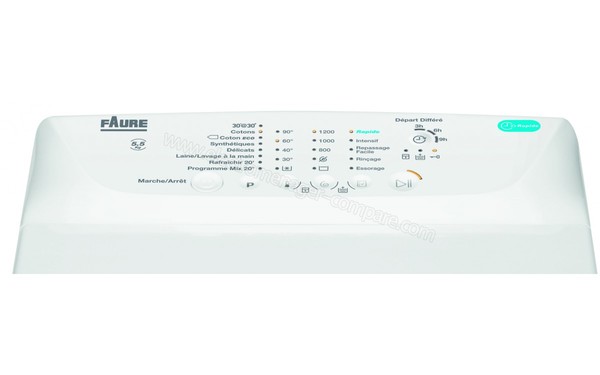 FAURE FWY51222WR - Panneau de commandes