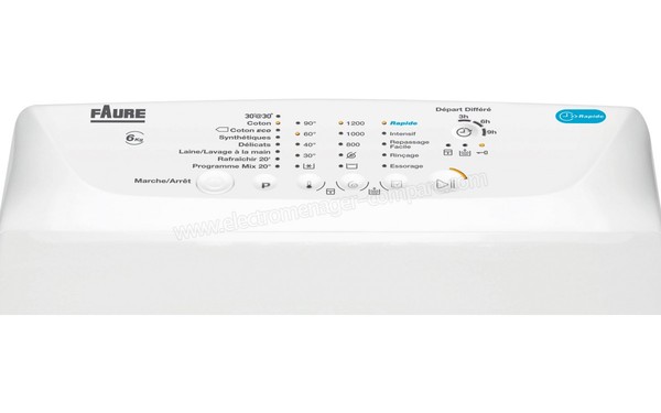 FAURE FWY61228WR - Panneau de commandes