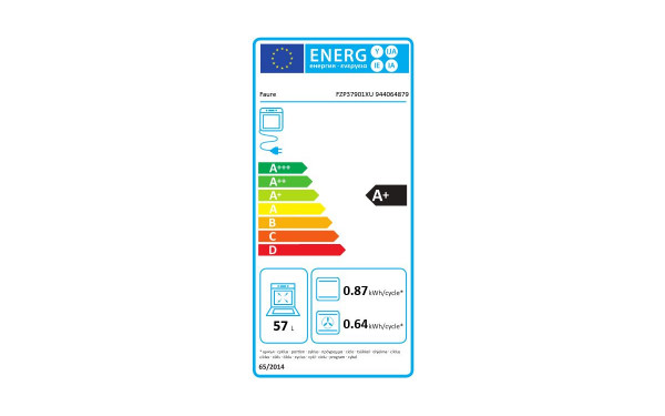FAURE FZP37901XU - &Eacute;tiquette &eacute;nergie