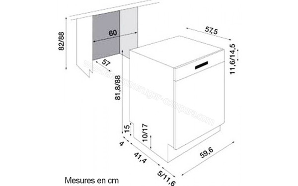 FAURE LVI121N - Sch&eacute;ma d'encastrement (cr&eacute;dit : Darty)