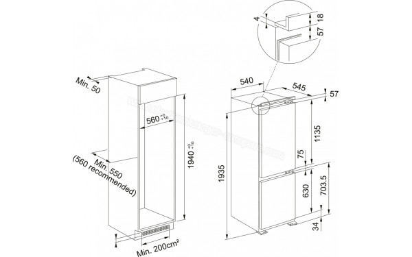FRANKE FCB 360 TNF NE D - Dimensions