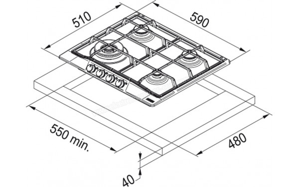 FRANKE FCH 604 3G TC E - Dimensions